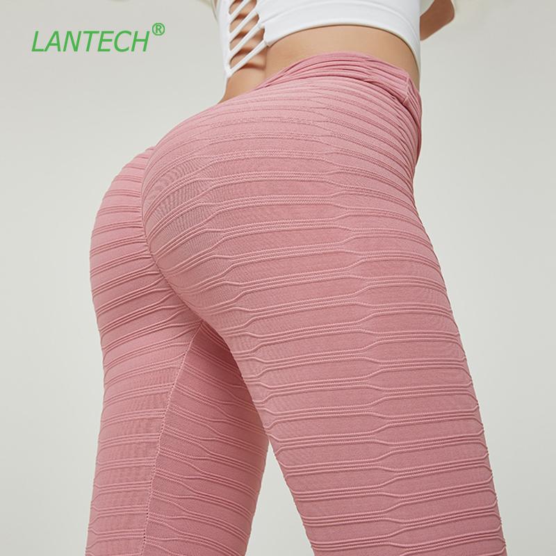 

LANTECH Women Gym Sports Leggings Yoga Pants Sportswear Stretchy Fitness Gym Leggings High Waist Seamless Compression Tights, Black
