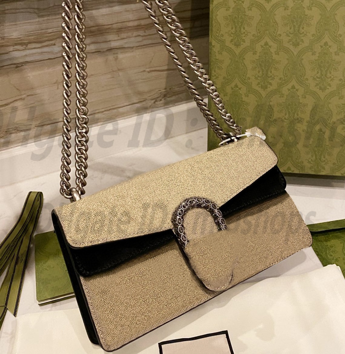 

High quality G Shoulder Bags luxurys Handbags wallet womens Fashion Tiger Head chain Clutch diamond Bag Totes designers 2021 CrossBody Handbag ladies purses, No bags