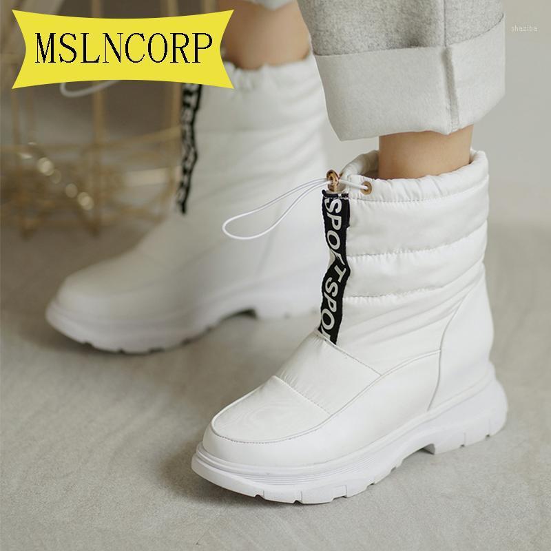 

Plus Size 34-43 Snow Boots Women's Boots Non-slip Women Winter Fur Warm Ankle for Women Down Waterproof Booties1, Black