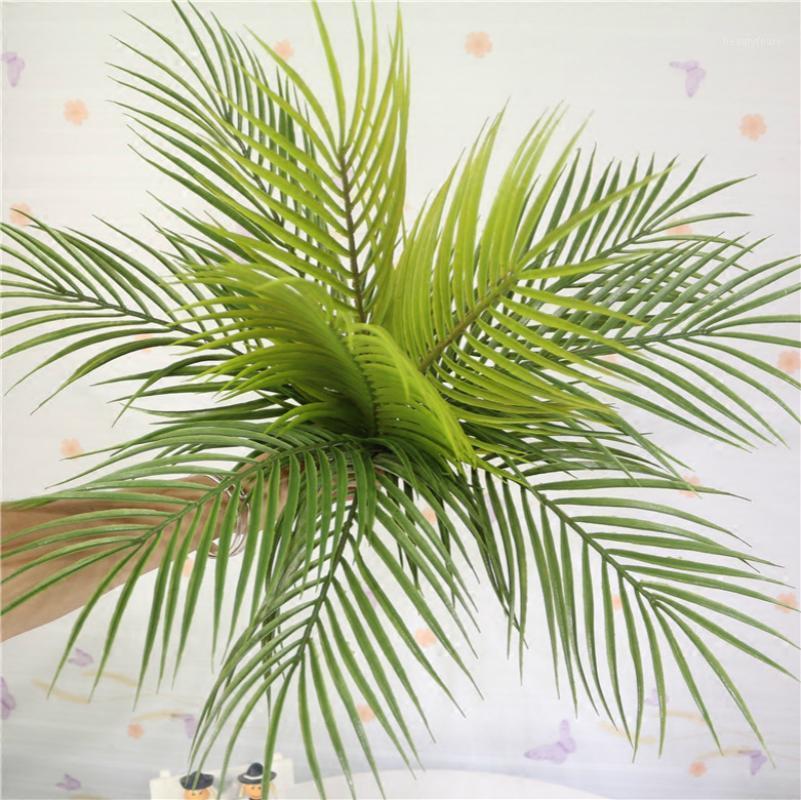 

Artificial Plant Flowers Decorative Tropical Leaves Wedding Home Party Decor Plastic Green Fern Leaf Flower Accessories1