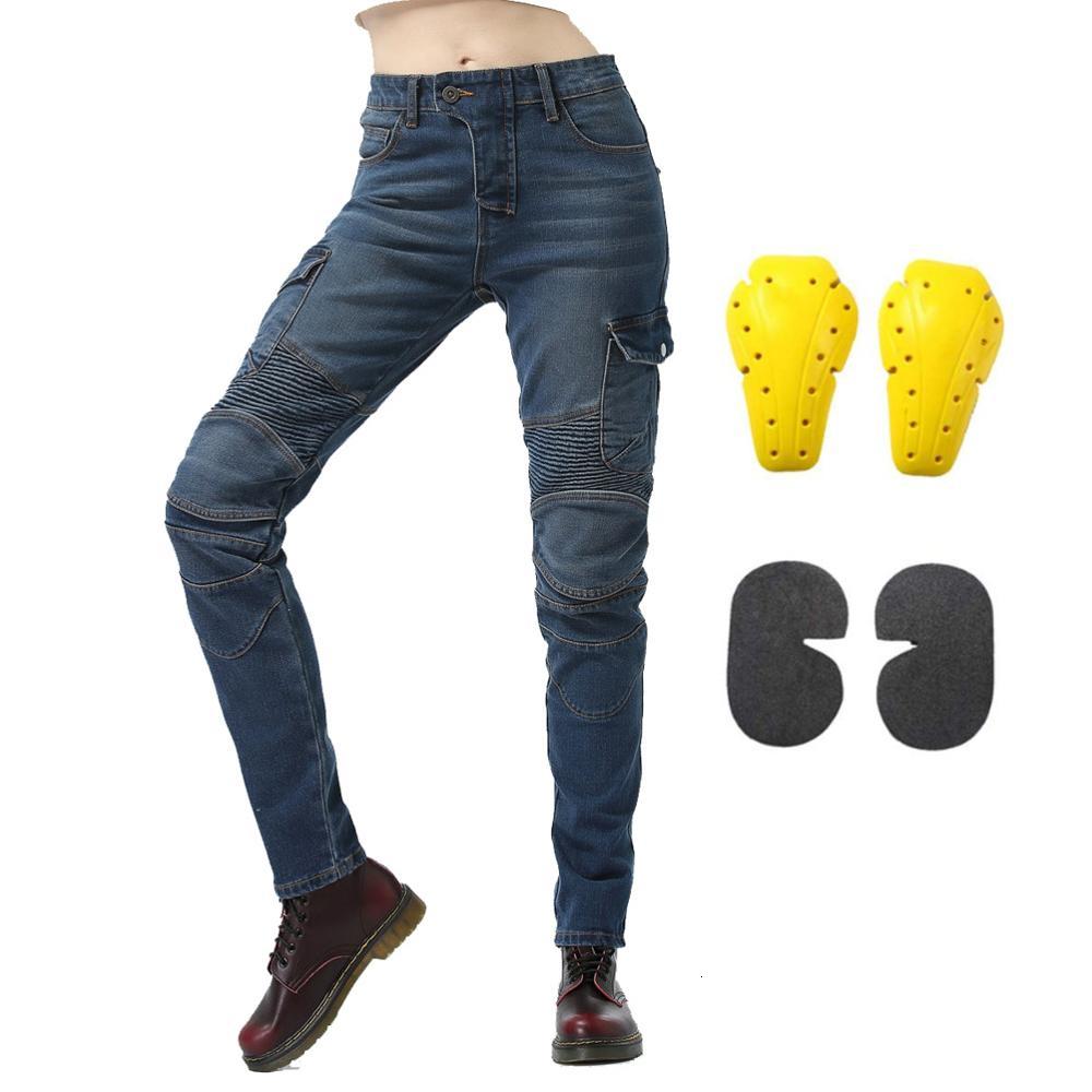 

2021 New Women Lady Motorcycle Riding Ce Armored Motorbike Overpants Heavy Duty Stretchable Biker Jeans Motocross Racing Trousers Xtez
