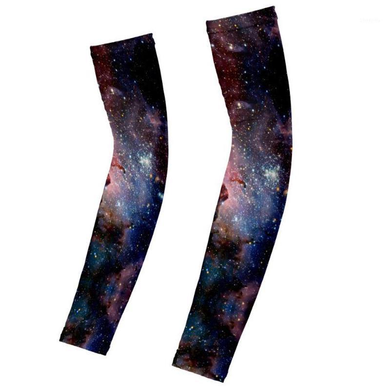 

Fashion Starry Sky Arm Sleeves Sun UV Protection Unisex Running Driving Arm Sleeves Cover Printed Outdoor Sports Sleeve1, White