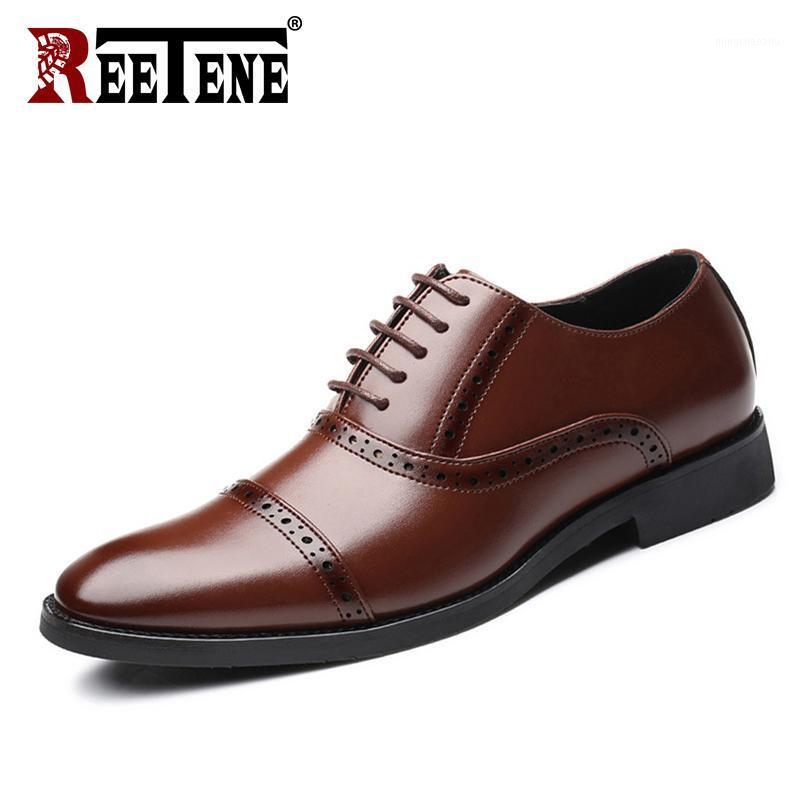 

REETENE Business Dress Men Shoes Leather Men'S Suits Shoes Comfort Office For Men Casual Big Size Wedding1, Brown