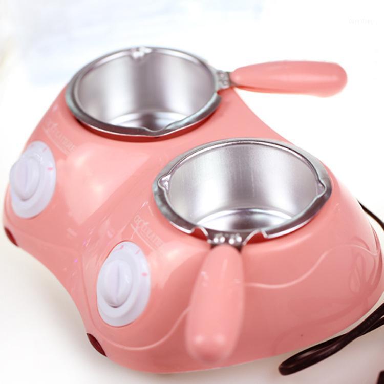 

Hot pot chocolate fountain DIY Double chocolate melted melting pot machine1