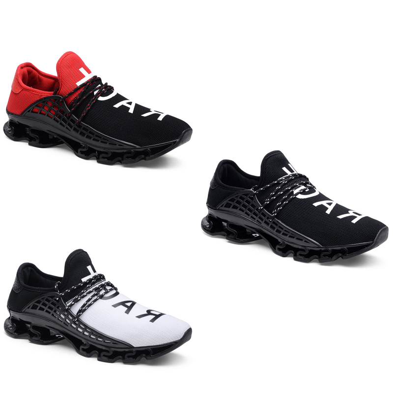 

New Non-Brand Men Breathable running shoes black red white mesh outdoor casual mens trainer sport sneaker size 38-44, Item #1