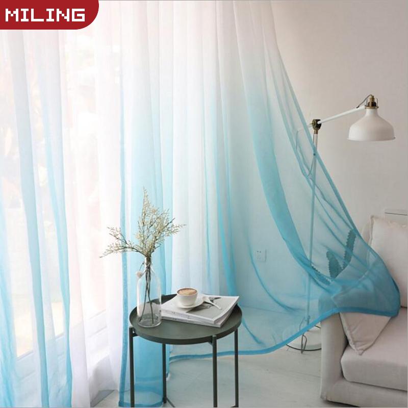 

Gradient Printed Tulle Transparent Curtains for Living Room Bedroom Kitchen Home Sheer Curtains Decor Tulle Curtain at Window, Pink