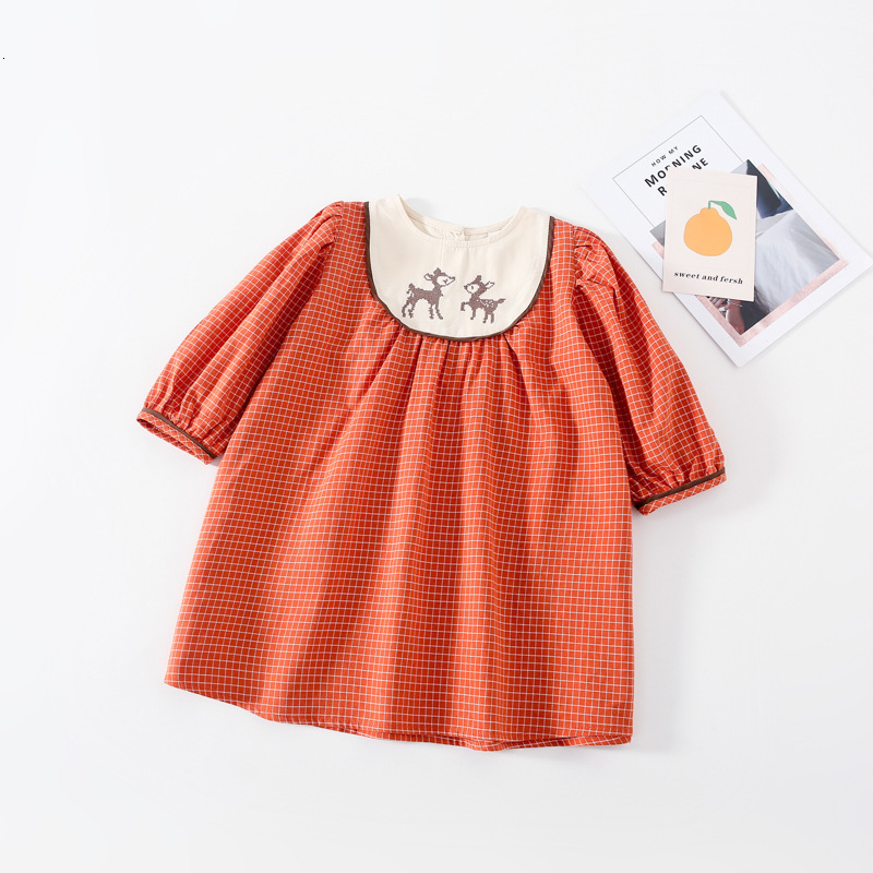 

2021 New Newborn Baby Spring Clothes Toddler A-line Girls Princess Plaid Birthday Es for Infant 0-5y Wpqf, Green