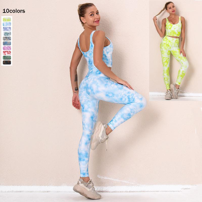 

Women Yoga Set Workout Sportswear Gym Clothing Fitness Shockproof Bra Crop Top High Waist Leggings Pants Sports Suits1, Bra-gray2