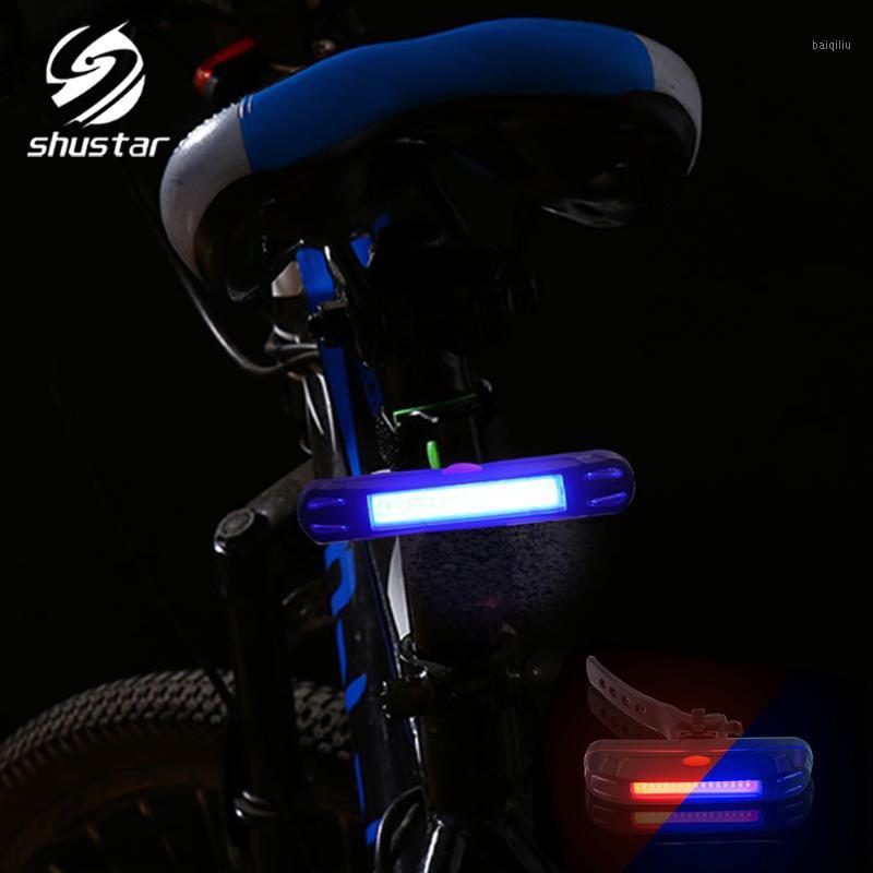 

Super bright two-color COB riding taillight 3 mode LED bike night riding warning light portable waterproof bicycle flash cycling1