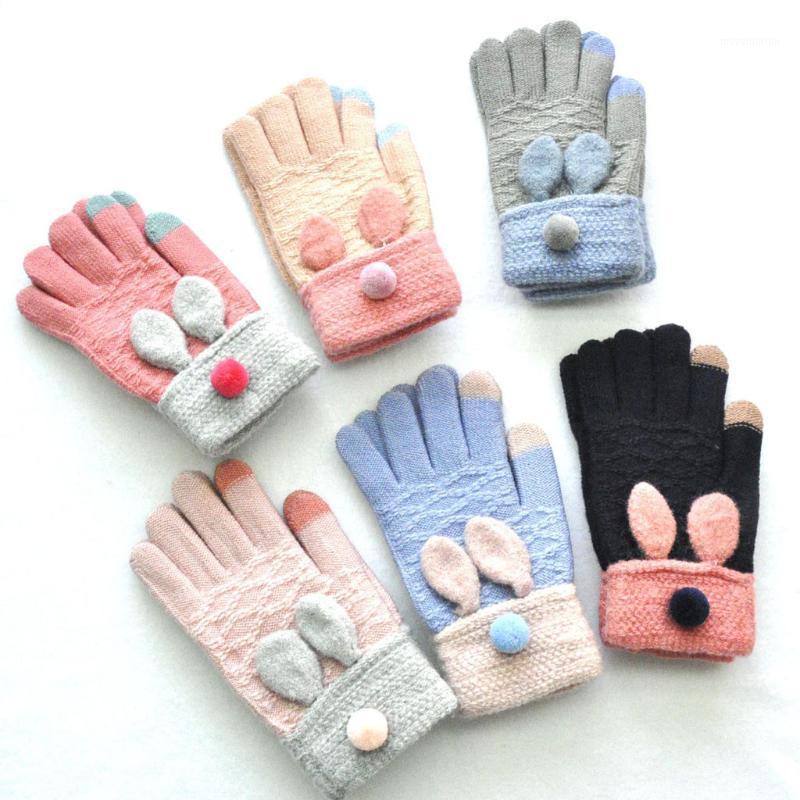 

Adult Gloves women's Winter Warm Knitted wapiti Animails Ear Thickenin Screen Cute Gloves Women Autumn Winter Warm Thick1