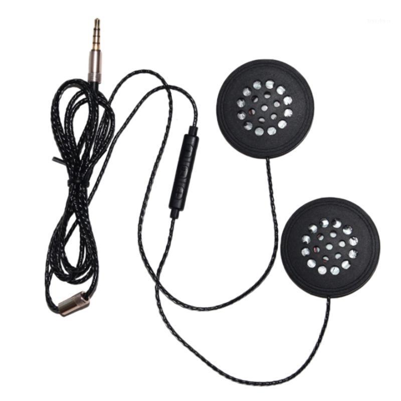 

Motorcycle Helmet Headset 3.5mm Jack Wired Earphones Music Headphones with Handsfree AUX Interface for Motorbike Rider1, Black
