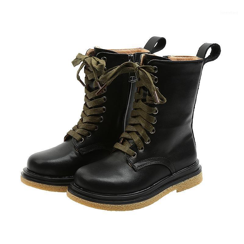 

Autumn 2020 new children's boots short boots girls high street fashion lace up simple kids outdoor fashion1, Beige