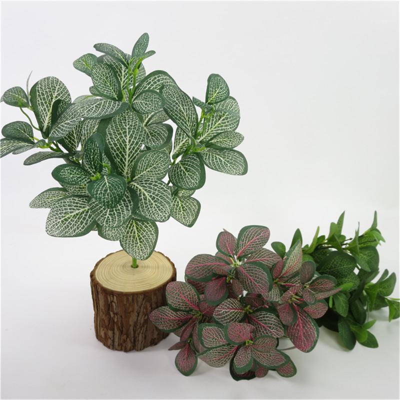 

5 Heads Artificial Plastic Leaves Long Branch Green Fake Plants Wedding Home Decoration Arrangement simulate Green leaf1, A6