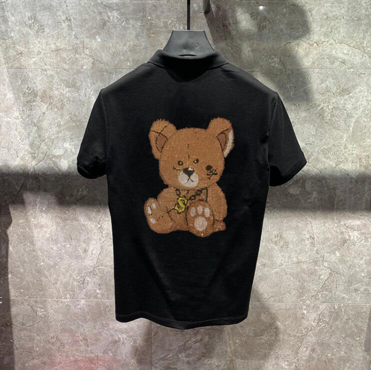 

Summer new men polo shirt High quality brand cotton Short Sleeve men's polo shirt Business casual Diamond stone shirt polo men tops 02, Blue