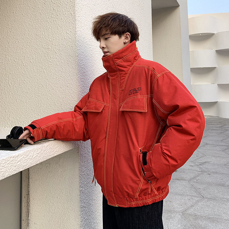 

Cotton-quilted Clothing 2021 Winter New Work High-collared Cotton Young Men's Clothes LPHT, Purple