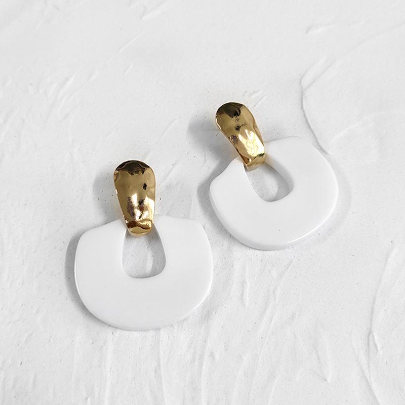 

Dangle & Chandelier Peri'sBox 4 Designs Transparent Acrylic Earrings White Basket For Women Flower Minimalist Geometric Drops 2021