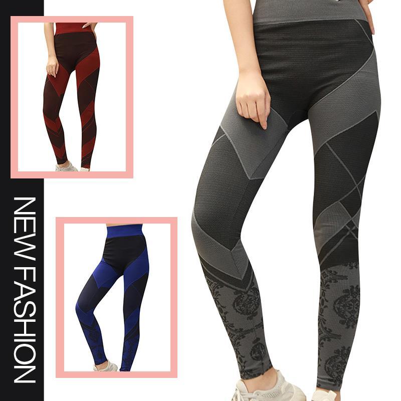 

Trousers Yoga Leggings Athletic Nine Pants Blended Cotton High Waist Stretch Yoga Pants Gym Bodybuilding Joggingpant Sexy, Black
