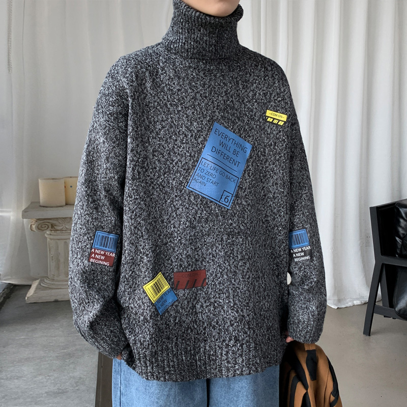 

2021 New Fashion Classic O-neck Christma Sweater Men's Oversized Pull Turtleneck M-5xl Long Sleeves Pullover Autumn Spring Winter Bauk, Gm603 cf