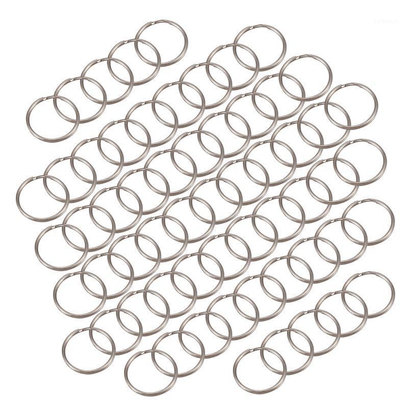 

60 Pcs 20mm Outside Dia Universal Split Key Rings Keychain Holders1
