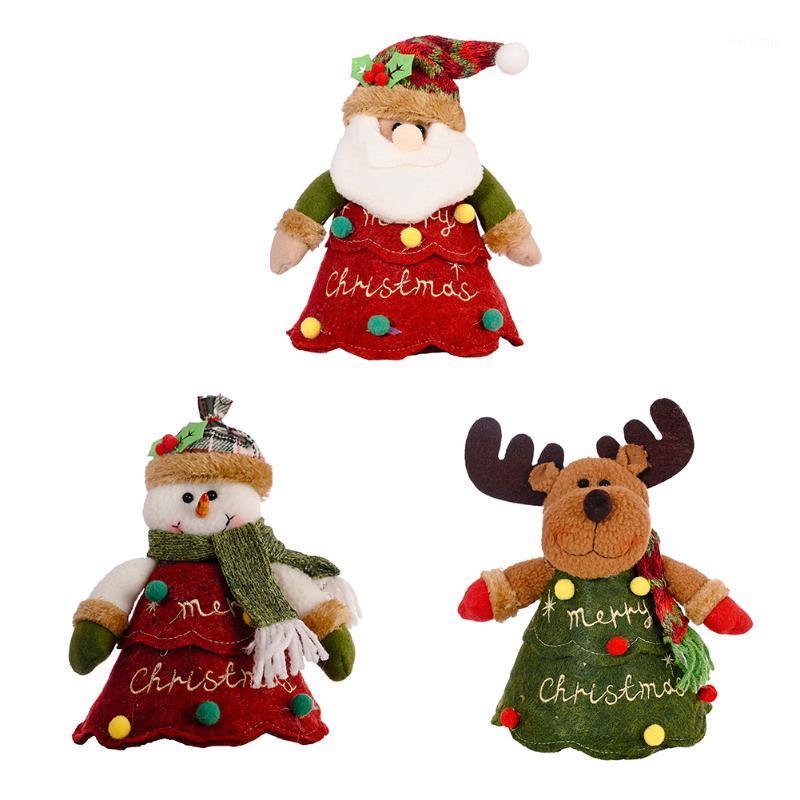 

Creative Christmas Eve Apple Bag Santa Claus Snowman Elk Ornaments Non-Woven Fabric Cartoon Doll Sugar Pockets Candy Bags1