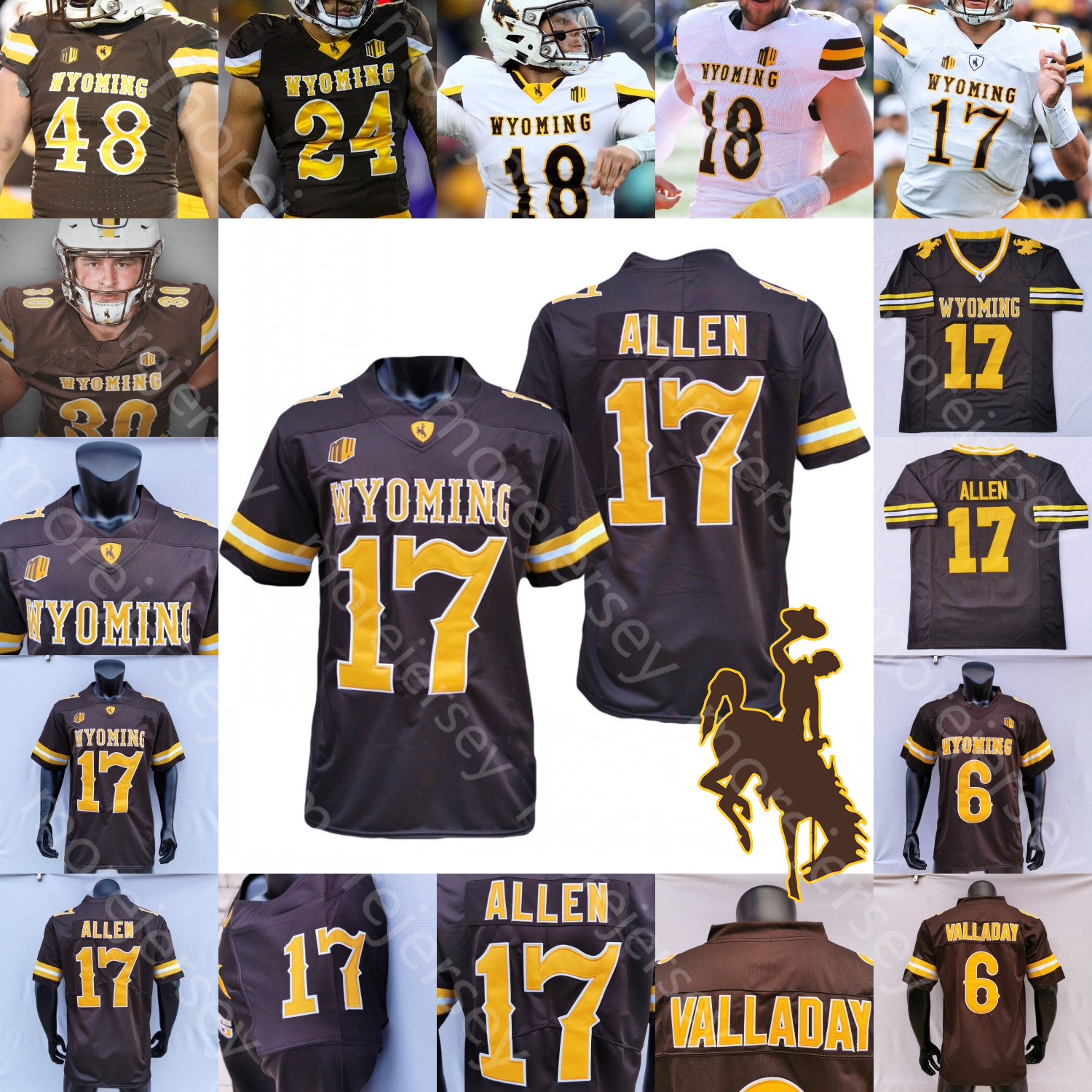 

Wyoming Football Jersey NCAA College Josh Allen Bertagnole Andrew Peasley Titus Swen Joshua Cobbs Easton Gibbs Cole Godbout Joey Braasch Valladay, White i