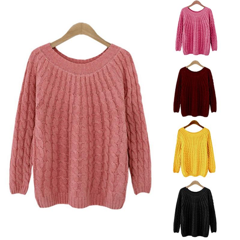 

New Casual Sweater Women O-neck Solid Color Autumn And Spring Pullover Loose Winter Clothes Women Vestidos, E21324