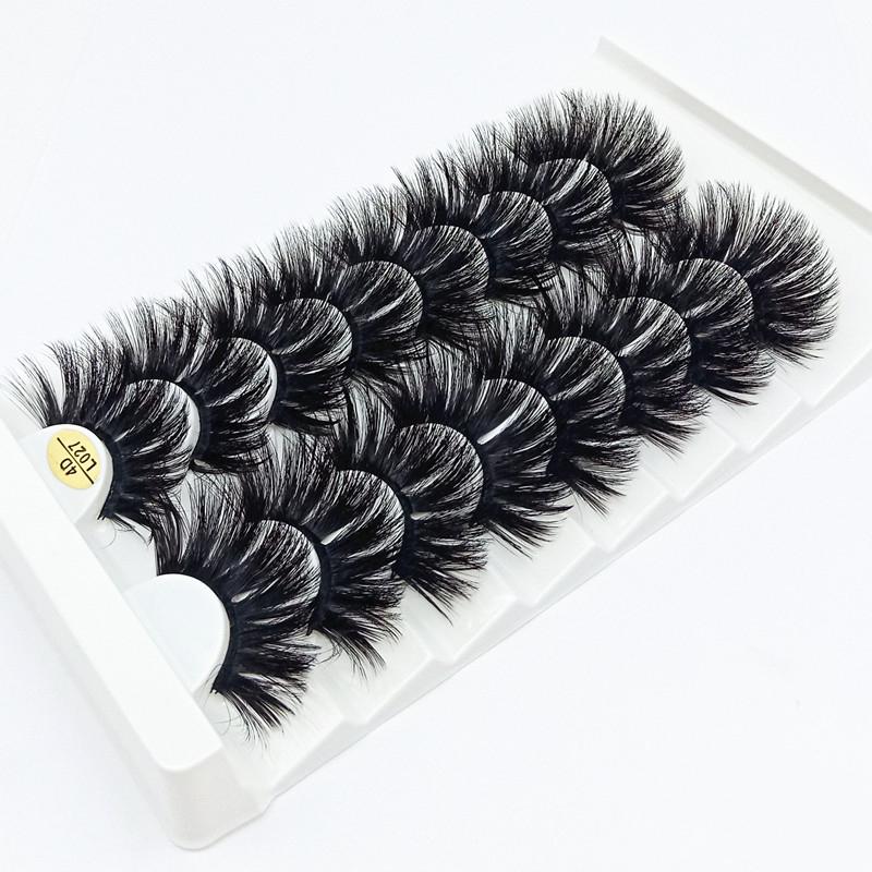 

7/8 Pairs 3D Mink Lashes 25mm Dramatic Volume Eyelashes Mink Natural Long Silk Eyelashes Beauty Makeup Eyelash Extension Tool
