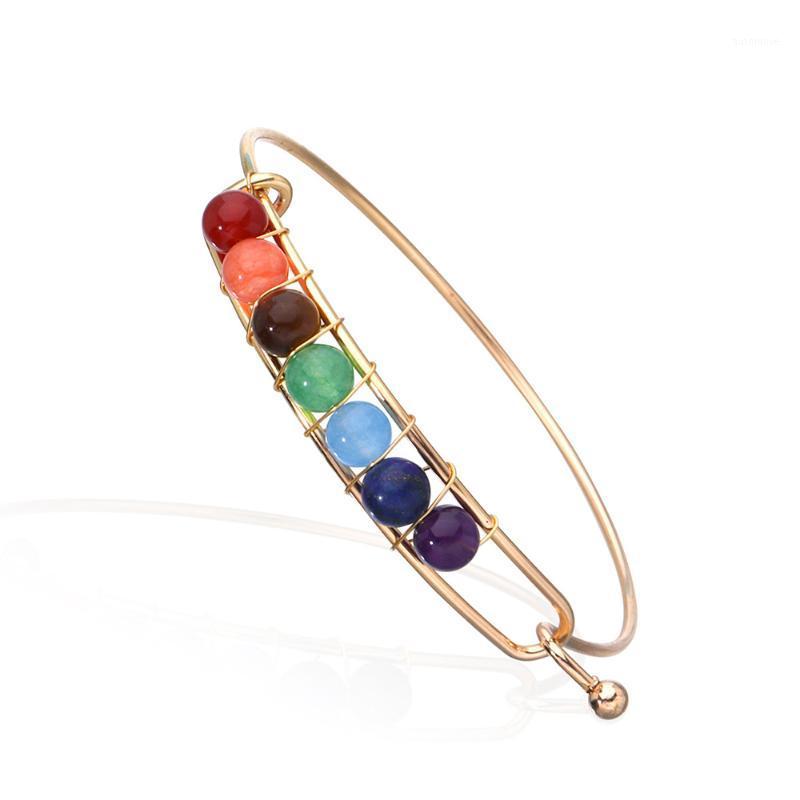 

VIYVES Charm Adjustable Lucky Colorful Stone Bracelet Fashion DIY Bracelet Crystal Bead Woman Bangle Jewelry Party Gift1