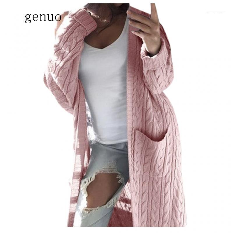 

New Autumn Winte Women Cardigan Long Sleeve Hooded Solid Knitted Female Keep Warm Sweater Open Stitch Coats1, White