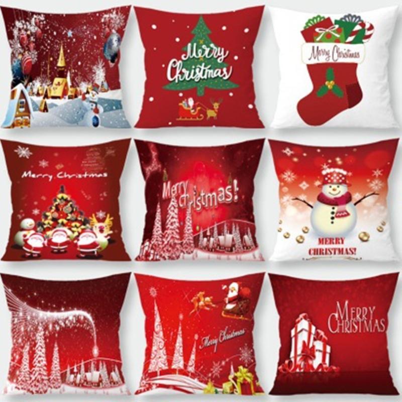 

Peach cashmere pillowcase can be used as a cushion lumbar pillowcase car pillow artificial Christmas pendant for party 45x45cm1
