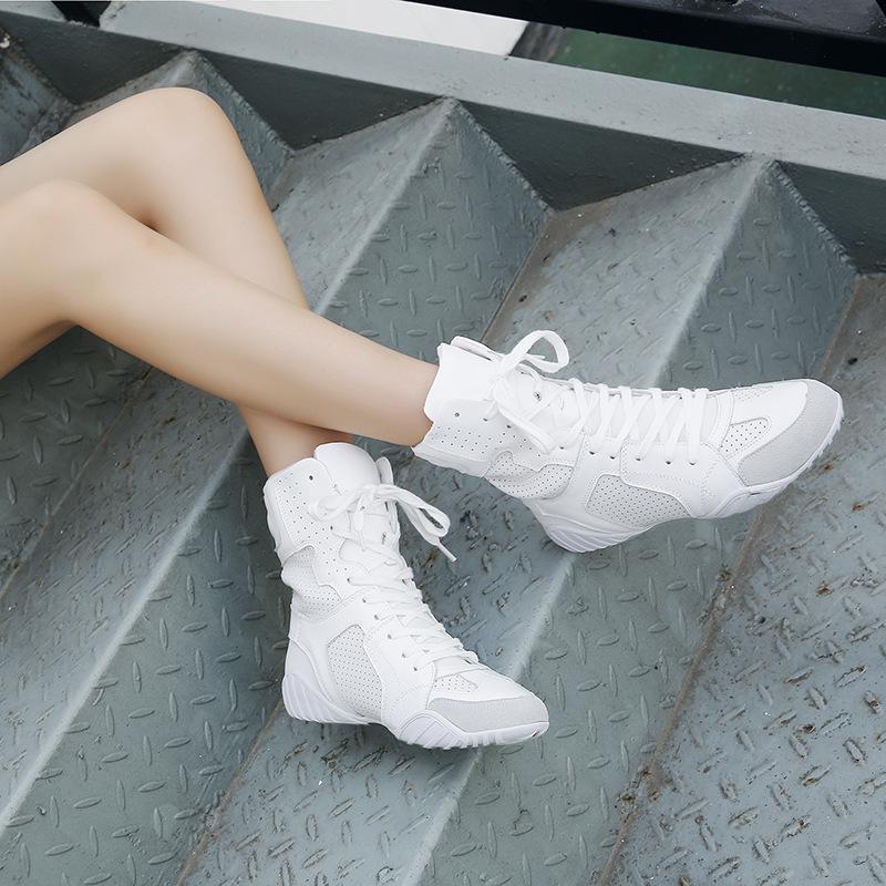 

Boots Leisure Cowhide High Short Boots Flat Bottom Women's Shoes Woman, White single lane