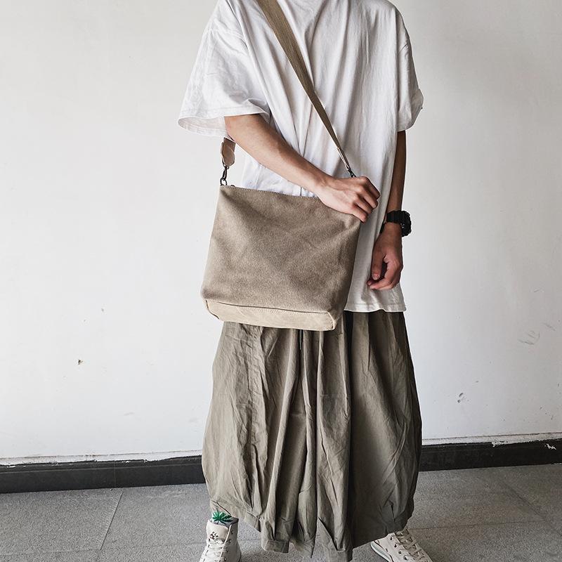 

Women Cool Shoulder Bags Handbags 2021 New Fashion Female Canvas Messenger Bags School Students Crossbody for Teenage Girls, Khaki