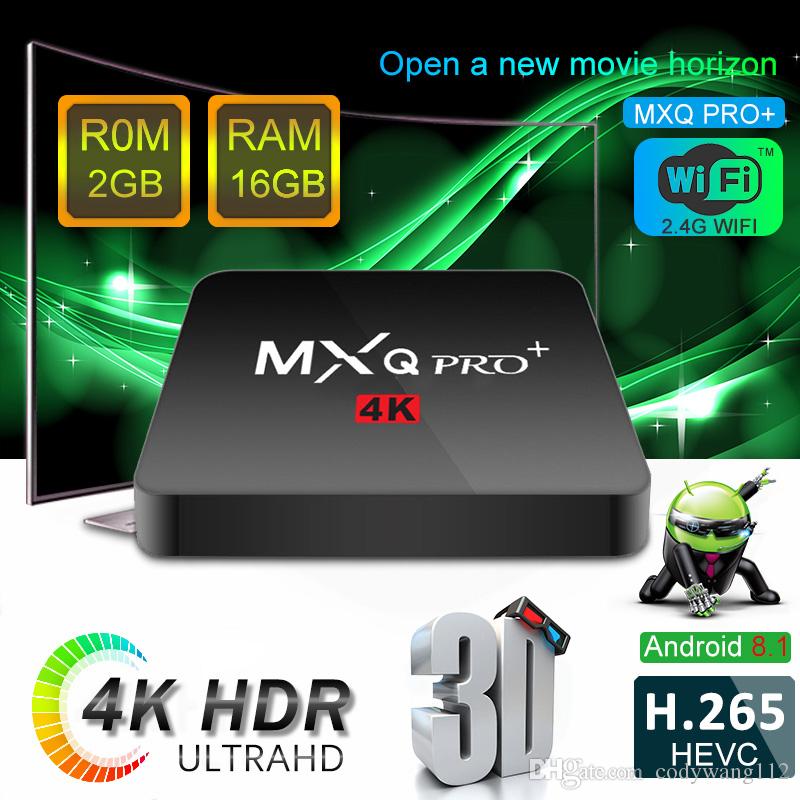 

Hot MXQ PRO PLUS 2GB 16GB Android 8.1 TV Box Amlogic S905W Quad Core 4K Media Player