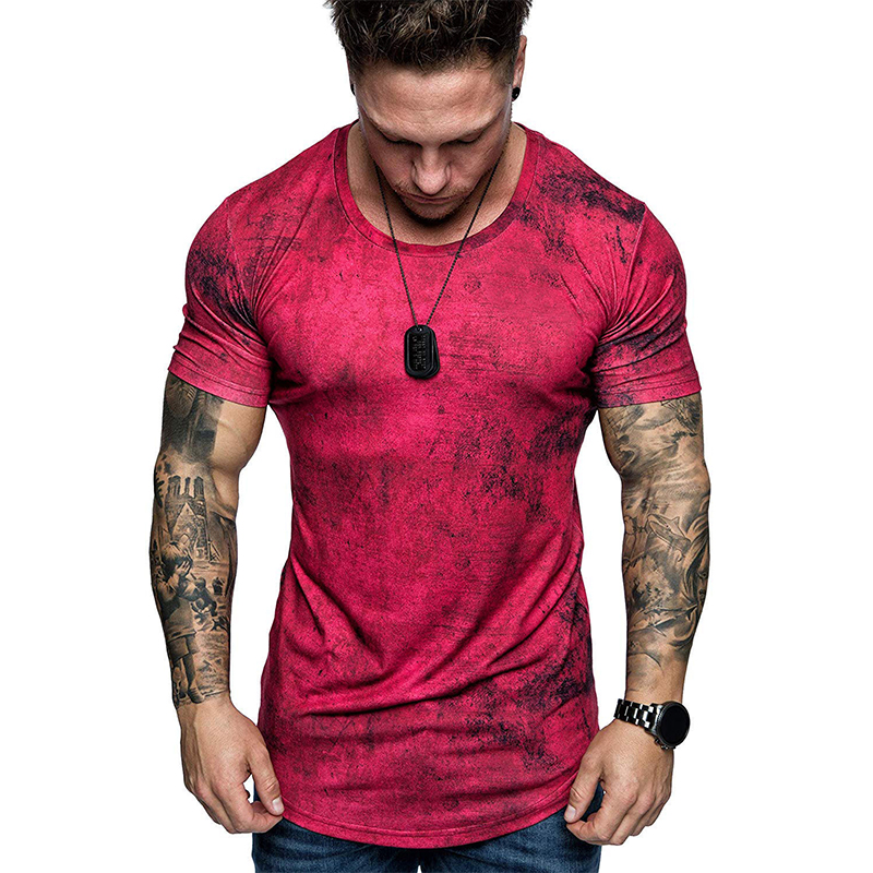 

New Monochrome 3D T-Shirt Men' Casual Top Men' 3D T-Shirt Summer O-Neck Shirt Large Size Streetwear, Txu-2373