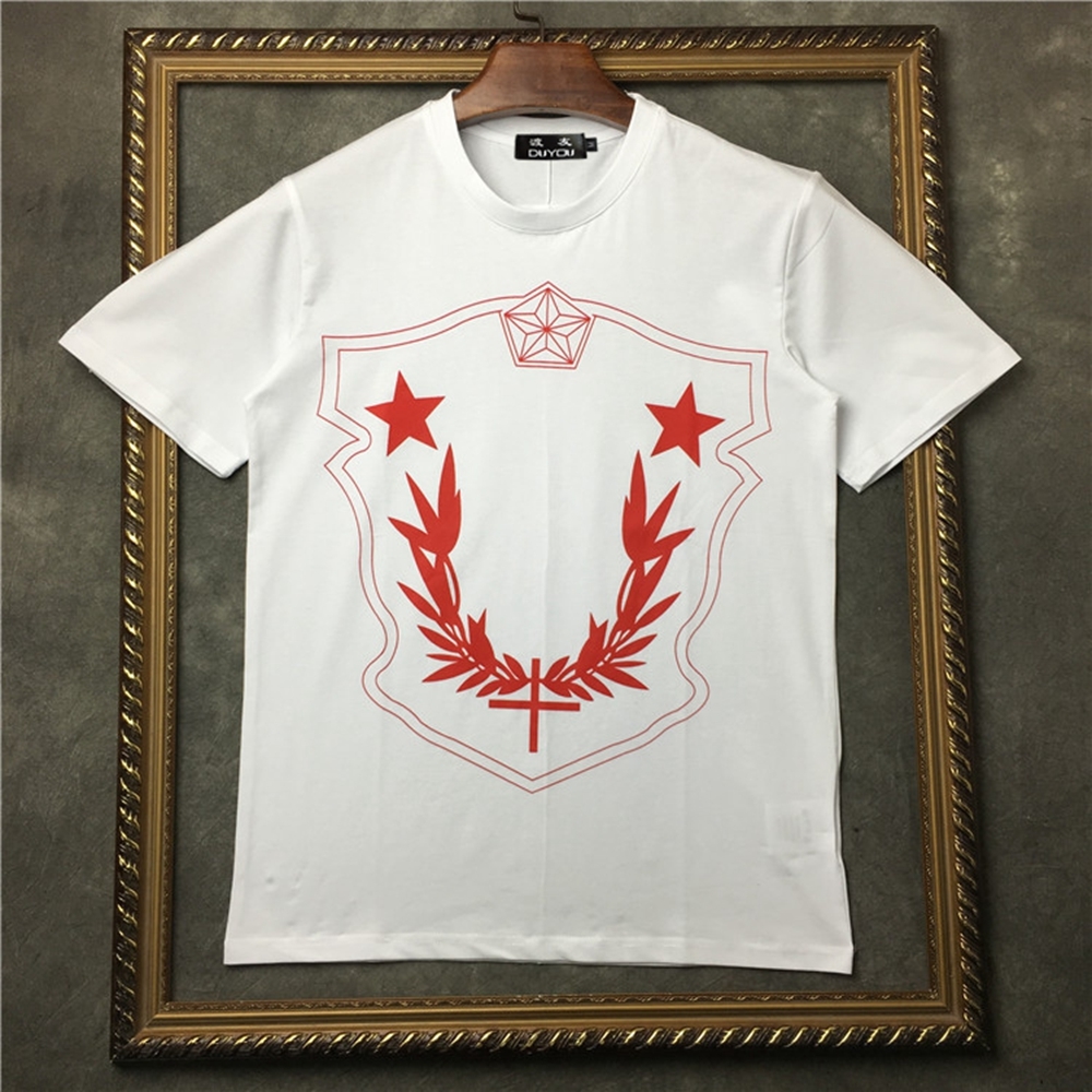 

Laurel and Stars Tee Mens Short Sleeve T-shirt Women Cotton Casual Hip Hop Highstreet Shirt Black S- 55hd, White