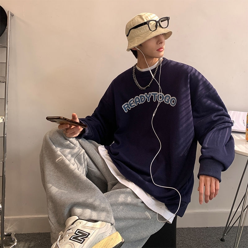 

New Men's College Letter Printed Sweatshirts 2021 Fashion Hoodies Casual Oversize Male Clothing Cjsl, Lightgray