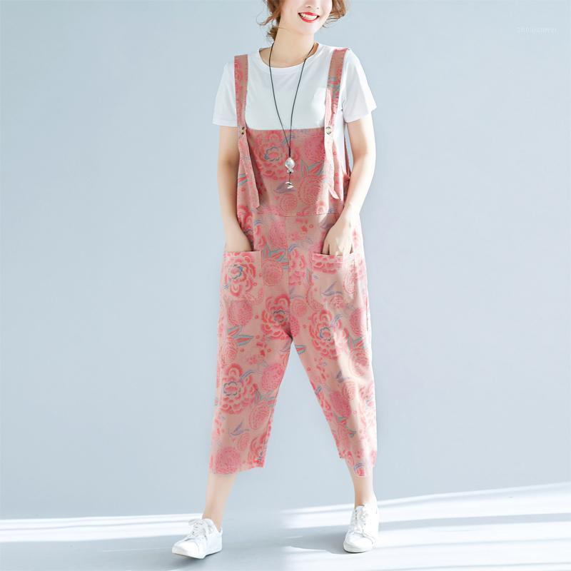 

Women's Jumpsuits & Rompers Fashion Female Bodysuit Women Print Jumpsuit Romper Casual Long Harem Pants Basic Wide Leg, Pink