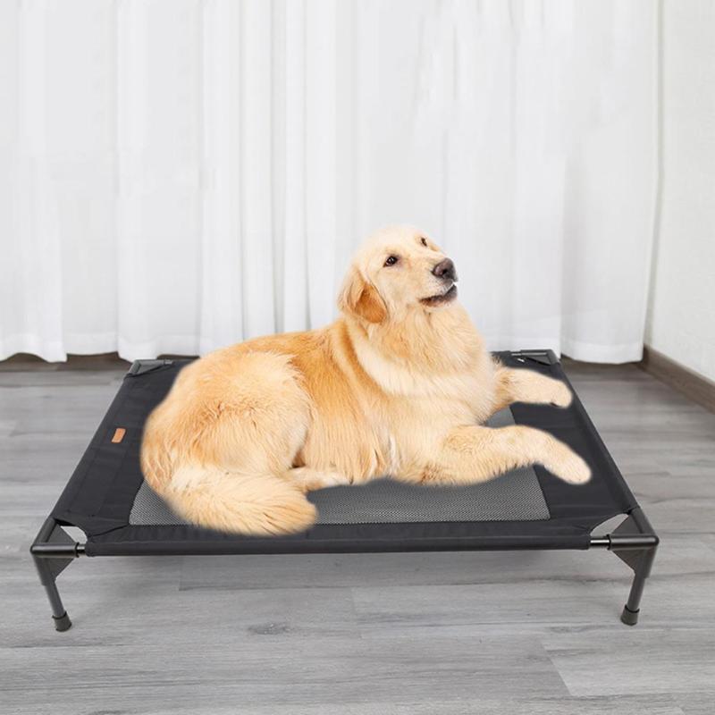 

Elevated Dog Bed With Mesh Summer Cool Breathable Pet Bed Portable Detachable Cat Cot Puppy Sleep Camping, As pic