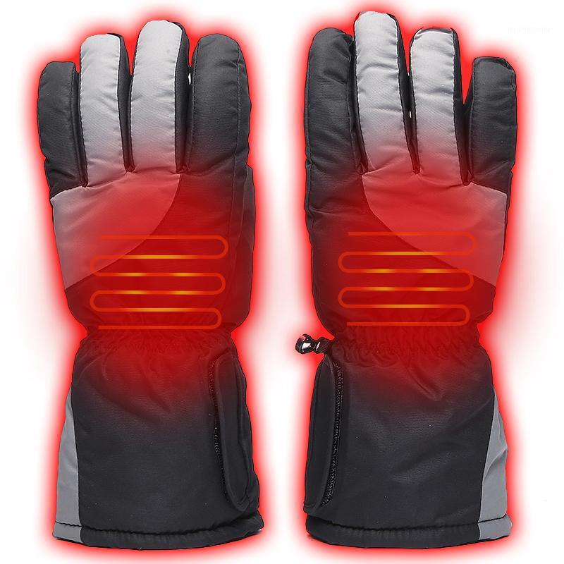 

PARATAGO Outdoor Five-finger Heating Gloves Winter Warm Men Women Heated Skiing Ski Glove Sports Motorcycle Snowboard P21041, Black