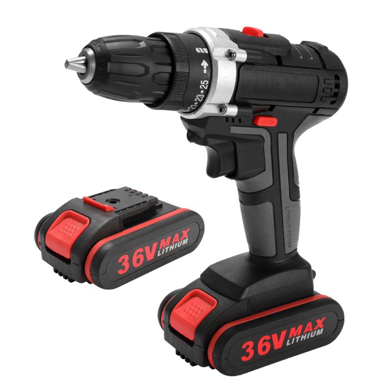 

Cordless Impact Drill Electric Screwdriver Power Tools Woodworking Pprofessional Lithium Battery Rechargeable Screwdriver 36V