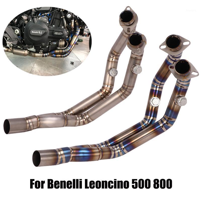 

For Benelli Leoncino 500 800 Exhaust Front Link Pipe Titanium Alloy Connecting Tube Keep Stock Catalyst Slip On Motorcycle1