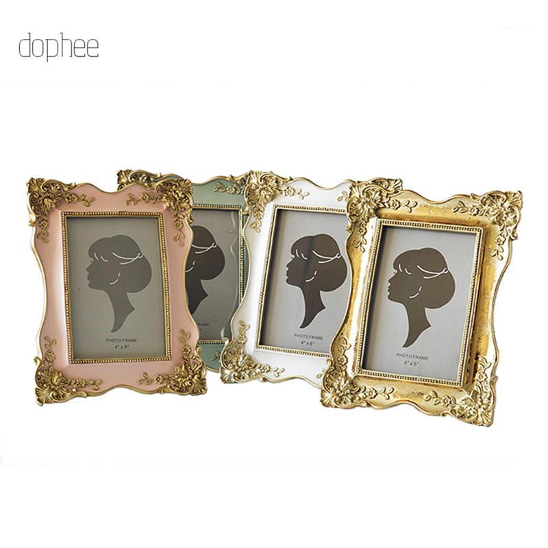 

dophee 1pc Photo Frame Wedding Desktop Picture Frames Living Room Home Decor Resin Photo Frame Popular Gift American Style1