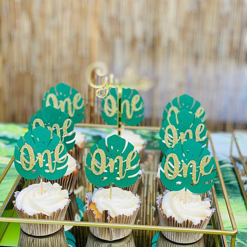 

Boy girl 1st first Wild one happy Birthday tropical jungle Safari animal High Chair banner table confetti cake topper decoration