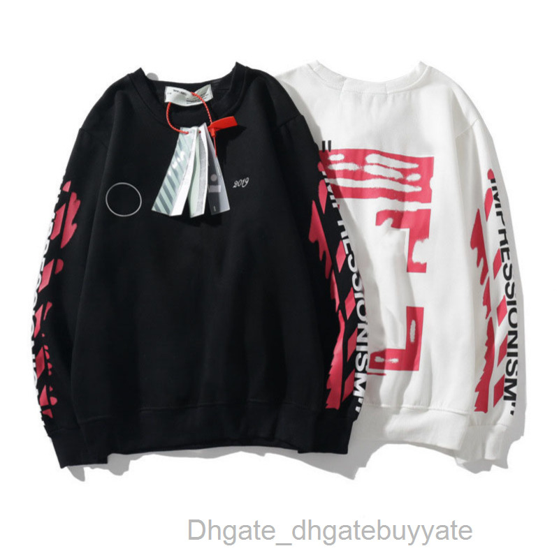 

Fashion Designer Brands Sweatshirts Man' Long Sleeves Hoodies Style Dissolving Gradient with Arrows Hip Hop Black White Womans Clothing Oversize Sweatshirt Hcp0
