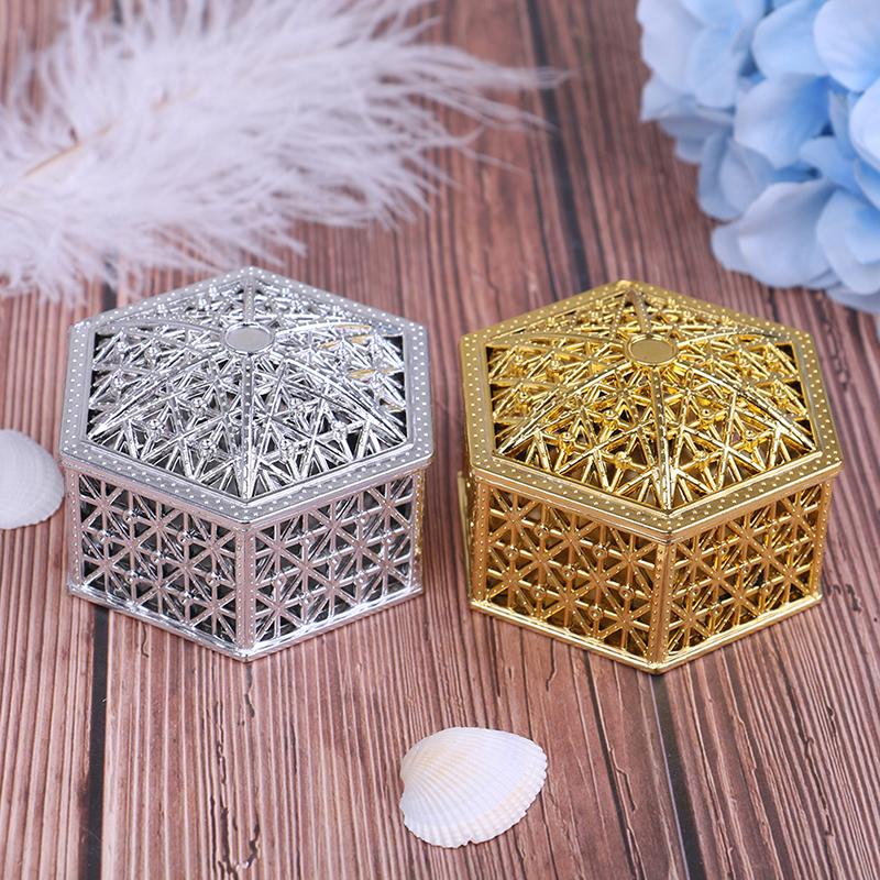 

Creative plastic hexagon candy box wedding vintage chocolate gift treat boxes