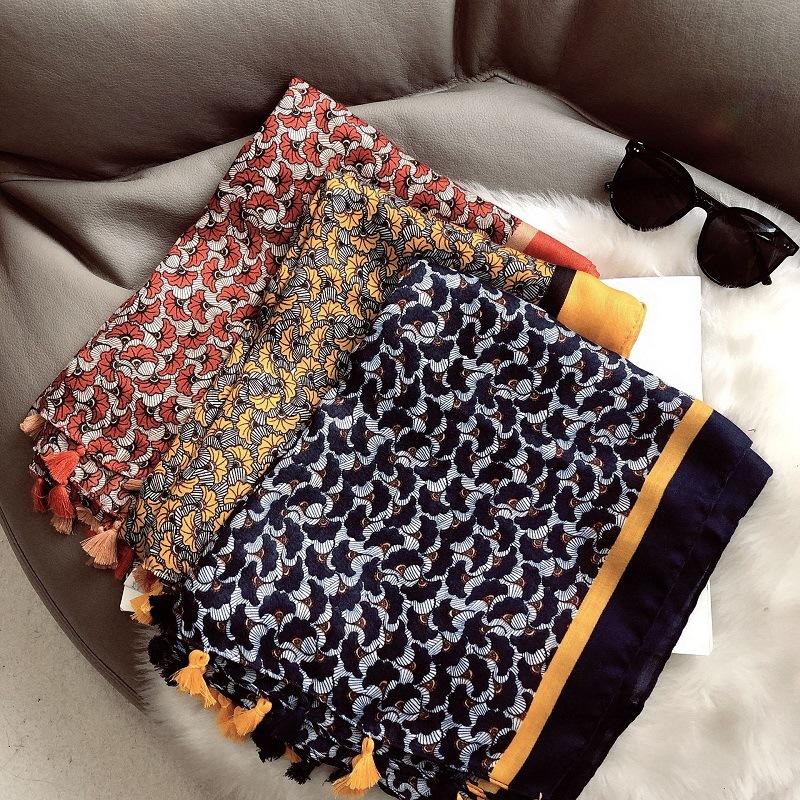 

Royalmaybe Foreign trade export spring, summer, autumn and winter women's cotton scarf, women's shawl