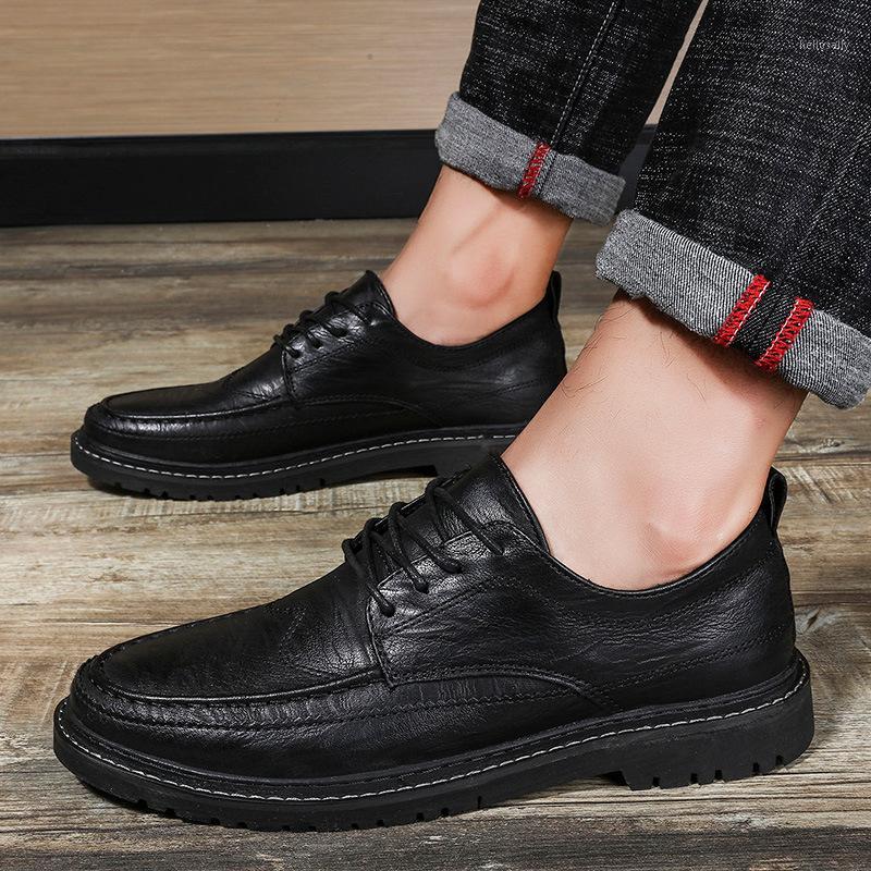 

Mens Leather Dress Shoes Mens Business Shoes Men Oxford Leather Formal Italian for Men Classic Lace Up Office Shoe1, Brown