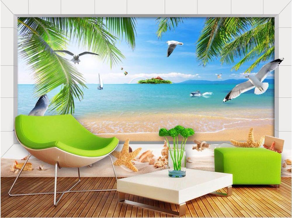 

Custom photo mural 3d wallpaper Hawaii sea scenery decoration painting 3d wall murals wallpaper for living room walls 3 d1, As pic