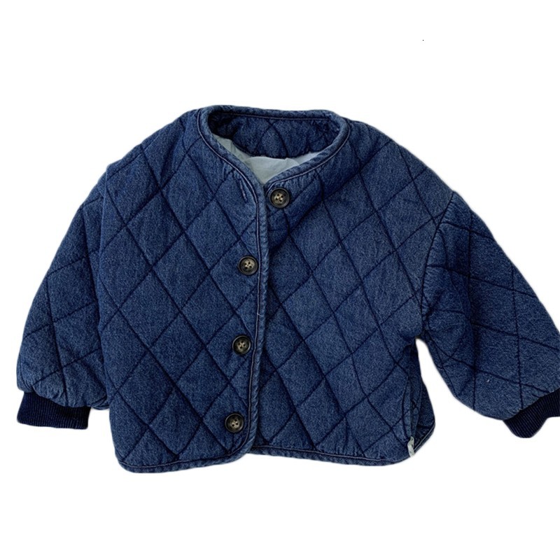 

2021 New Baby Girls Boys Thicken Warm Denim Coat Autumn Winter Cotton Long Sleeve Kids Jacket Outerwear 0-24m Db3d, 7833