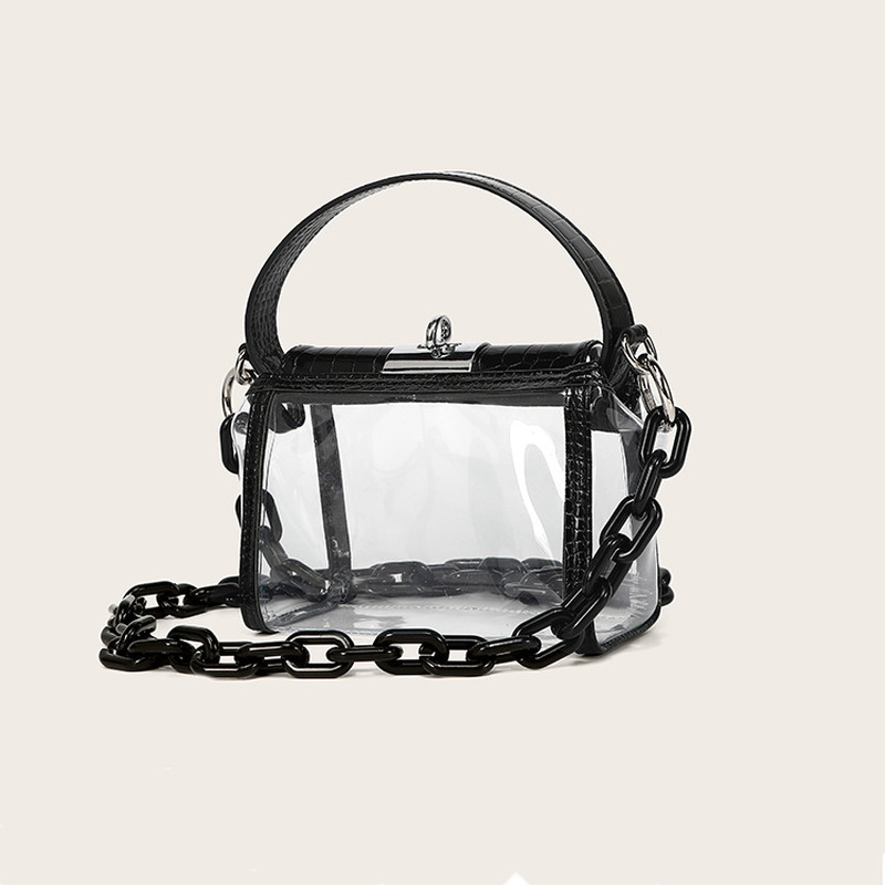 

2020 2020 New Sale Female Mark Courier Overnight Shoulder Bag Current Transparent Purse Qid1, Clear